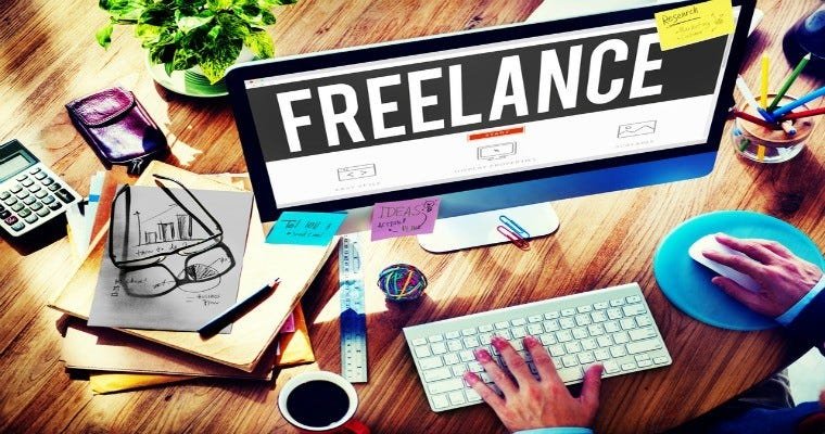 Professional freelancer working on a laptop from a home office, illustrating how to start freelancing, find clients, build a portfolio, and grow a successful freelance career.